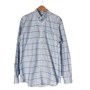 L.L. Bean Classic Oxford Cloth Shirt Long Sleeve Plaid Traditional Fit Large